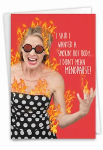 Funny Birthday Greeting Card w/ envelope - Bday Hot Body - Picture 1 of 6