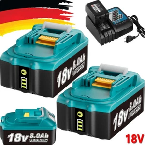 2x 18V BL1880B 8,0AH Batería Para Makita BL1860B BL1850 BL1830 Indicador/Cargador Led - Imagen 1 de 3
