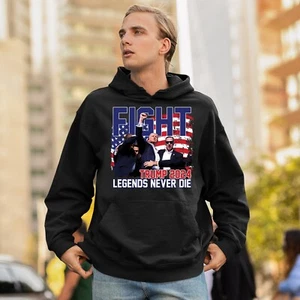 Trump 2024 Legends Never Die Sweatshirt America First President Hoodie - Picture 1 of 2