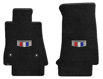 Alfombrillas delanteras Lloyd VELOURTEX ébano con logotipos Chevrolet Camaro 2016 a 2023 Foto 1 de 4