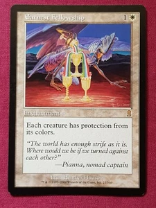 Magic The Gathering ODYSSEY EARNEST FELLOWSHIP white card MTG - Imagen 1 de 2