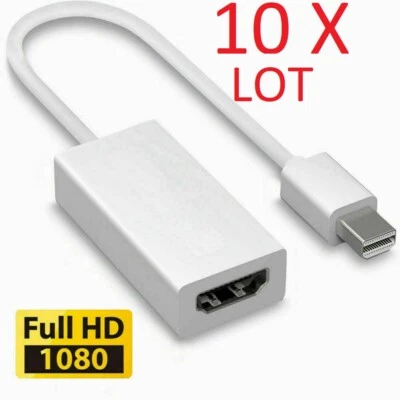 10 X LOT  For MacBook Pro Mini DP to HDMI Adapter Thunderbolt Display Port - Image 1 of 4