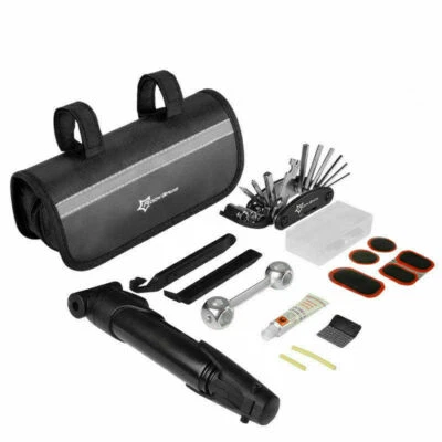 ROCKBROS Bicicleta Bicicleta Portátil Kit de Herramientas de Reparación de Neumáticos Bolsa Herramienta Multifunción Negro Foto 1 de 4