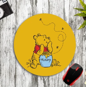 WINNIE POOH HONEY POT BEES CUSTOM NEOPRENE MOUSE PAD DESK MAT SCHOOL PC GAMING - Picture 1 of 1