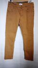 Women's Brown Jeans UK 10 High Rise Skinny Cotton Blend- Free Postage 