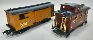 New Bright The rocky mountain railroad Denver Express Caboose & Box Car - Picture 1 of 9