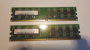 Kit RAM DDR2 2GB (2x1GB) PC2-5300U 667MHz HYNIX HYMP112U64CP8-Y5 AB-C 0750 - Foto 1 di 2