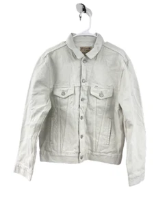 Polo Ralph Lauren Men's Whitecap Gray Graphic Denim Trucker Jacket Size M - Picture 1 of 2
