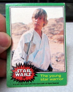 1977 Star Wars tarjeta coleccionable serie verde #239 The Young Star Warrior, bonita tarjeta - Imagen 1 de 2