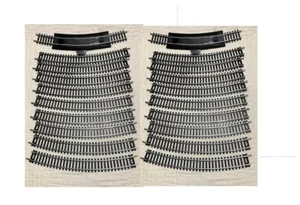 Bachmann HO Spur - 2 Endgleis + 18 gebogene Gleise - 9" - Silbergleis - Bild 1 von 4