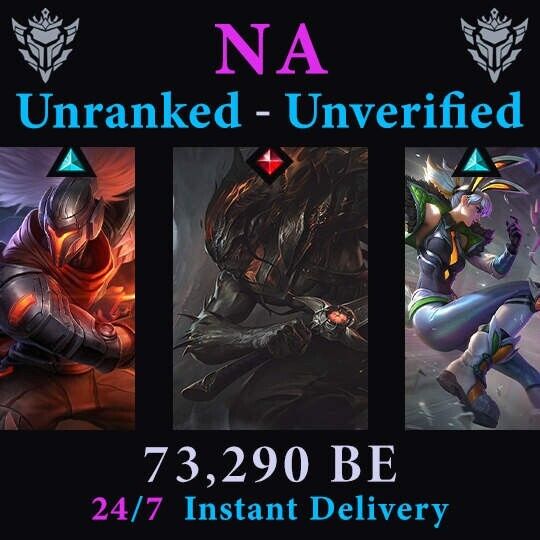 NA League of Legends Unranked Smurf LOL 40K 50K 60K 70K 80K 100K