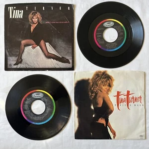 TINA TURNER - What's Love got to do with it, Typical Male 45rpm w/Pic Sleeves - Picture 1 of 9