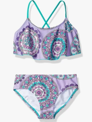Kanu Surf Big Girls' Jasmine Flounce Bikini Beach Sport Purple Size 10 4365 - Image 1 of 2