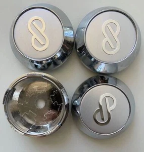 Tapacubos centrales de llantas de aleación con insignia de plata ENKEI de 65 mm 4 piezas - Imagen 1 de 3