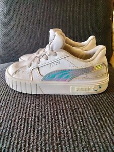Puma Shoes Toddler 10C Cali Star Iris Ac Metallic White Sneakers Casual