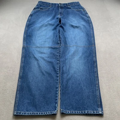 Jeans Reverb re:verb Hombres 38x32 Azul Y2K Suelto Hiphop Streetwear Denim Pierna de Barril Foto 1 de 4