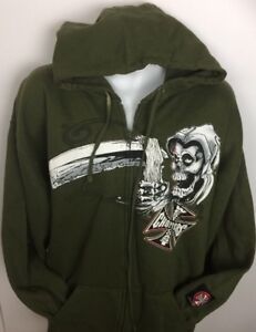 West Coast Choppers For Life Dark Military Green High Quality Unique Hoodie XL