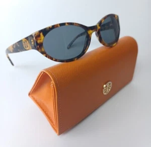 Tory Burch Tortoise Oval Cat Eye Sunglasses FRAMES ONLY TY 7038 504/71 57 18 135 - Picture 1 of 12