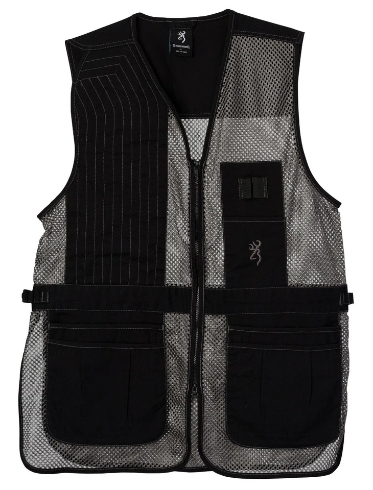 Browning Trapper Creek Mesh Shooting Vest Black/Gray 3050269904 Size - XL - Image 1 of 1