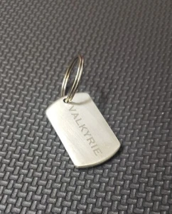 Honda VALKYRIE/F6 Key Fob with 1-inch Split Key Ring- Laser engraved Cupronickel - Picture 1 of 8