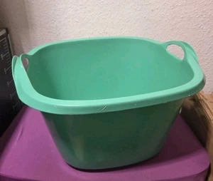 RDA PNEUMANT Lavabo grande cuadrado verde 46x 43x 25 cm VINTAGE OSTALGIE - Imagen 1 de 6