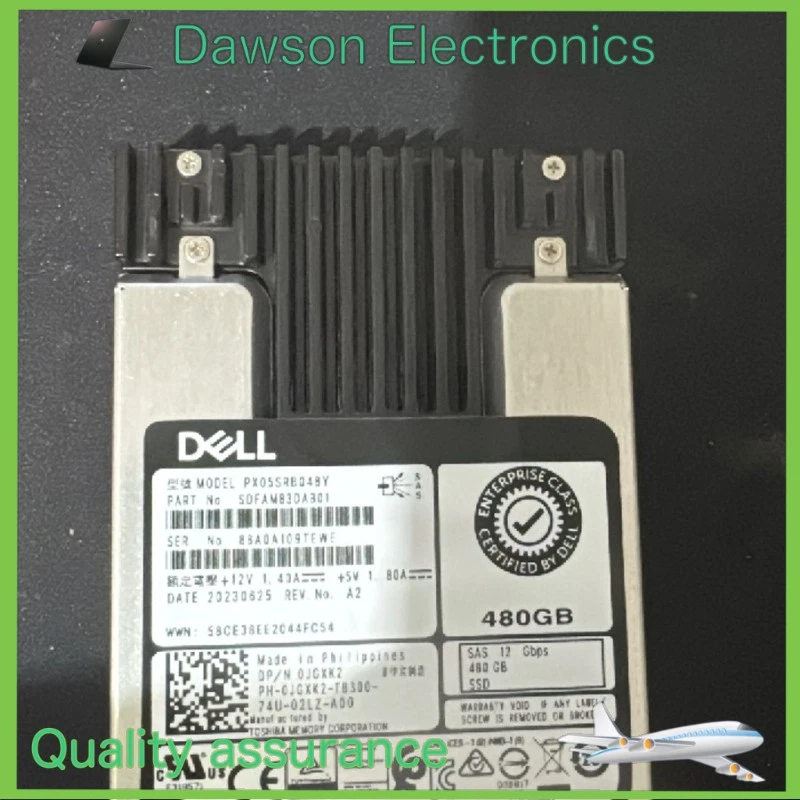 Dell 0JGXK2/JGXK2 Toshiba PX05SRB048Y 2.5" 480GB SAS 12Gb/s SSD - Image 1 of 1