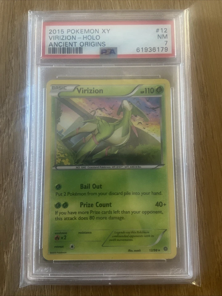 Pokémon TCG Virizion Ancient Origins 12/98 Holo Holo Rare PSA 7 2015 Vintage - Image 1 of 1