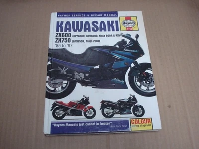 Kawasaki ZX600 ZX750 1985 a 1997 manual de servicio y reparación Foto 1 de 4