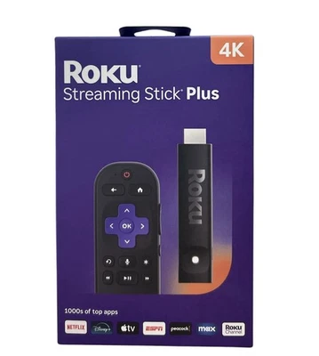 Roku Streaming Stick Plus 3830R 4K HDR Media Player + Voice Remote 2025 - Image 1 of 2