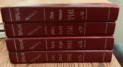 VTG Popular Mechanics Magazine, 1941 Jan-Dec 12 issues, Bound in 4 Volumes - Image 1 of 2