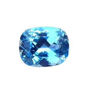 Santa Maria Blue Aquamarine 8-9 Ct Certified Natural Cushion Cut Loose Gemstone - Picture 1 of 7