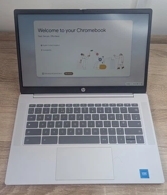 HP Chromebook Laptop Intel N100 128GB  UFS 4GB RAM 14' HD 6 Months WTY UNIT ONLY - Image 1 of 4