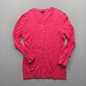 Suéter cárdigan con botones rosa manga larga talla pequeña Gap para mujer - Imagen 1 de 10