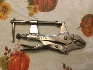 Vintage MeyerPlier Meyer Plier Locking Curve Jaw Pliers Vise Grips w/ Clamp Tool - Picture 1 of 8