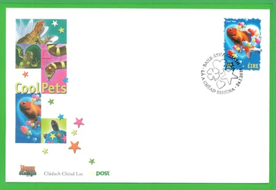 Ireland SC#1279 Cool Pets Greetings Stamps and Year of the Snake FDC 2001 - Image 1 of 3
