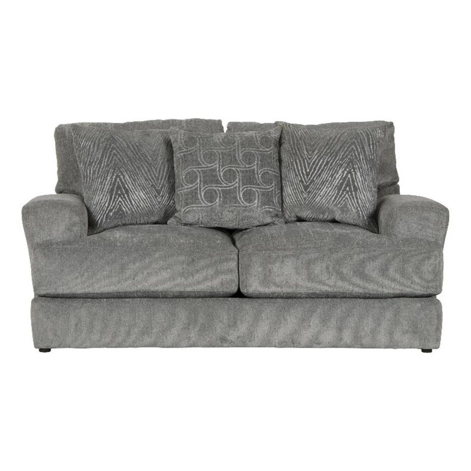 Sofá loveseat Catnapper Jefferson con cojines para abrazos en tela de poliéster gris Foto 1 de 1
