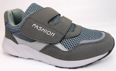 Zapatilla deportiva unisex para niños grandes talla 5.0 gris gancho y bucle zapatos informales escolares NUEVO Foto 1 de 4