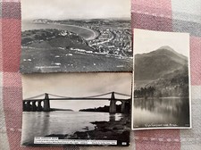 vintage postcards of wales menai suspension bridge the bay 1950/1960 