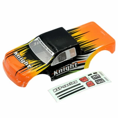 HSP Car Body Shell 1/18 Orange Black for HiMOTO 1/18 RC Model Truck 94806 94807 - Image 1 of 4