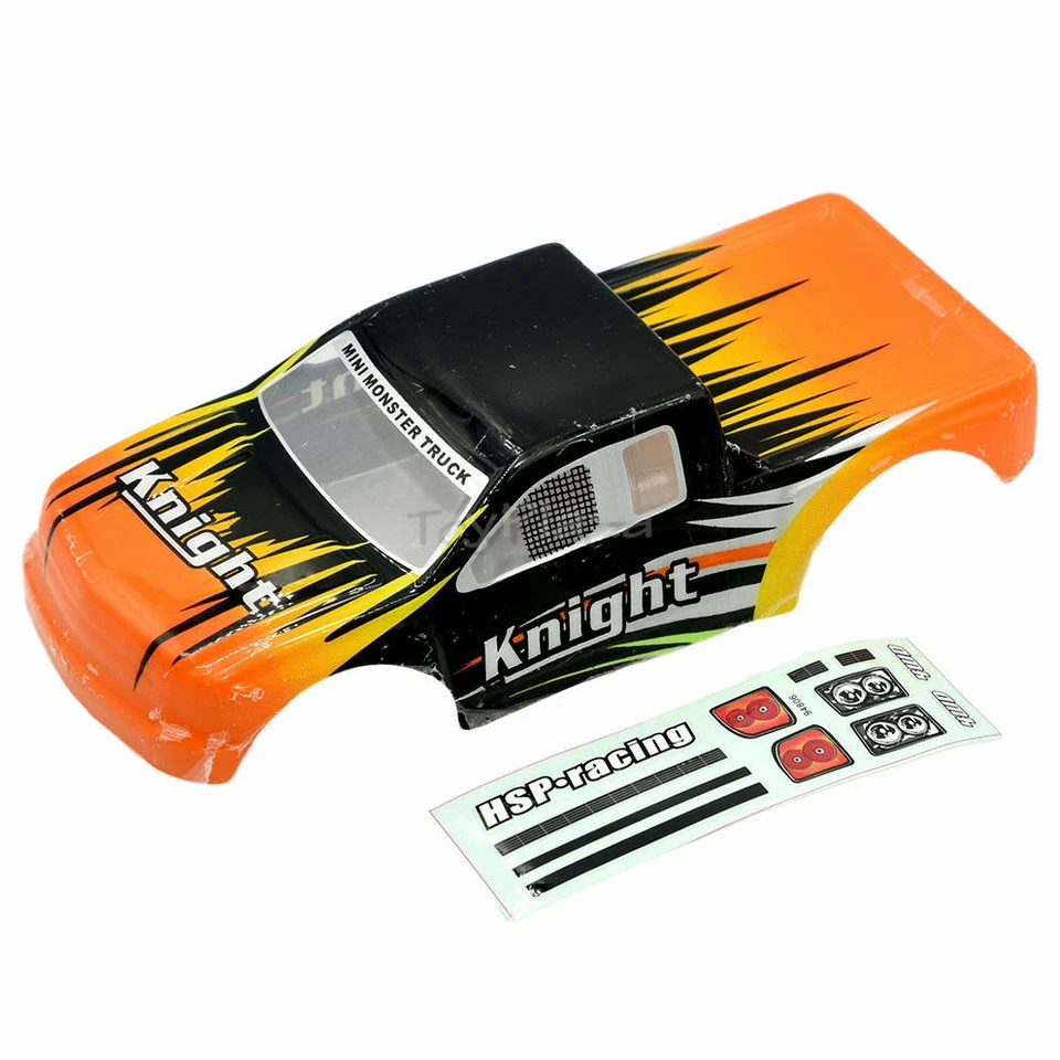 HSP Car Body Shell 1/18 Orange Black for HiMOTO 1/18 RC Model Truck 94806 94807 - Image 1 of 4