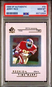 /2000 PSA 10 Jerry Rice 1998 SP Authentic Rookie Time Warp 1986 Retro Promo POP6 - Picture 1 of 3