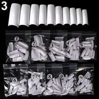 500Pcs Nails Acrylic Half French False Nail Art Tips UV Gel Manicure Tip Soft