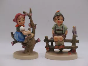 2 Vintage Hummels (Goebel) "Apple Tree Girl" #141 & "Wayside Harmony" #111 3/0 - Picture 1 of 9