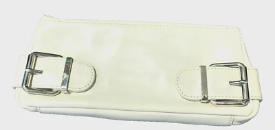 Bolso sin asas de cuero vintage Banana Republic hebilla blanca suave maquillaje Boho Y2K Foto 1 de 4