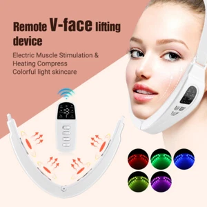 Electric V Face Lifting Device Photon Therapy Double Chin Remove Cheek Lift Belt - Picture 1 of 19