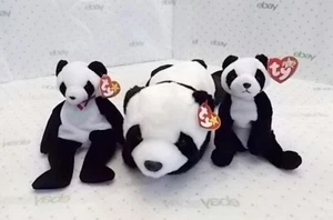 Súper Raro Grande 13" Pekín 9" Fortuna 7" China Ty Beanie Bebés 3 piezas  - Imagen 1 de 7