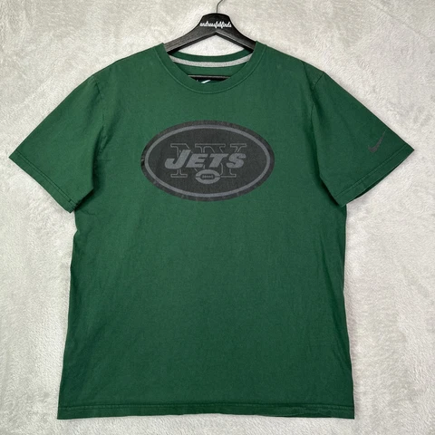 New York Jets Mens Shirt Large Green Short Sleeve Regular Fit Nike NFL Football Cover