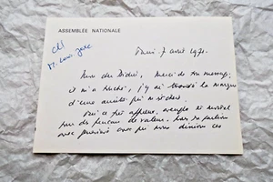 LOUIS JOXE handgeschriebene Autogrammkarte signiert - Bild 1 von 2
