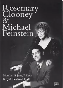 ROSEMARY CLOONEY - MICHAEL FEINSTEIN - Folleto de concierto promocional del Reino Unido 2001 C#56 - Imagen 1 de 2