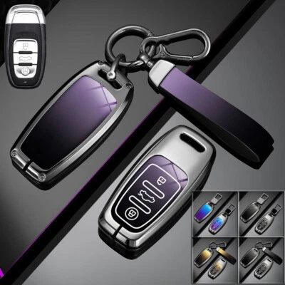 Zinc Alloy TPU Car Key Fob Case Cover For Audi A3 A4 A5 A6 A7 A8 Q5 Q7 SQ5 Q3 S4 - Image 1 of 4